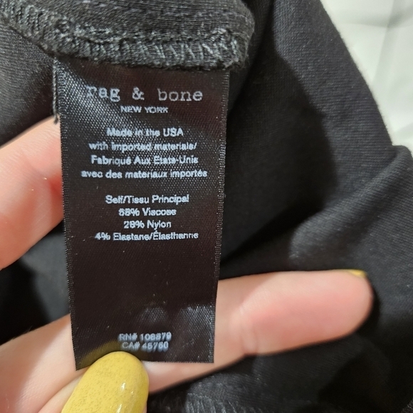 Rag & Bone Black Dressy Leggings Side Zip Size 10 - Picture 4 of 9